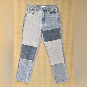 Pacsun Mom Jean high rise patchwork denim jeans size 26